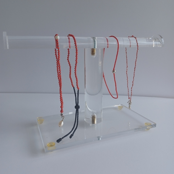 Solid 925 sterling silver with lucky red jewelry threads ankle bracelet - Picture 8 of 8